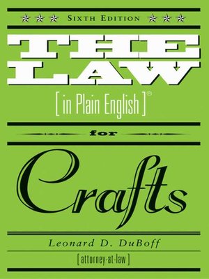 cover image of The Law in Plain English for Crafts